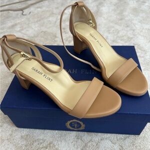 Sarah flint perfect block 60 tan (sand calf) size 37.5 fits like a 8 1/2